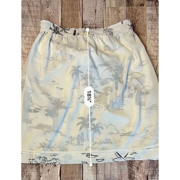 Current Air Beachy White Tie Front Skirt Coverup Island‎ Tropical Hawaiian SMALL - Picture 6 of 9